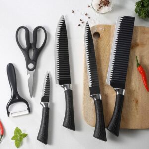 CORRUGATED KITCHEN KNIFE 6 PCS